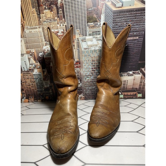Justin Size Us Men's  13 D Brown Cowboy Boots # 2420 - Picture 3 of 14